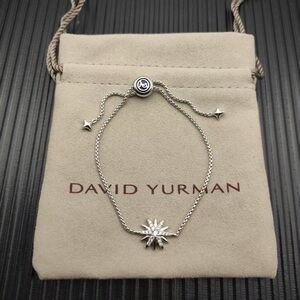 David Yurman Sterling Silver Starburst Slider Bracelet